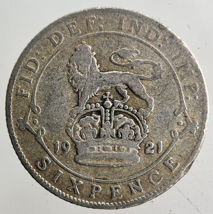 1921 George V Sixpence Silver Coin | Collectable Grade