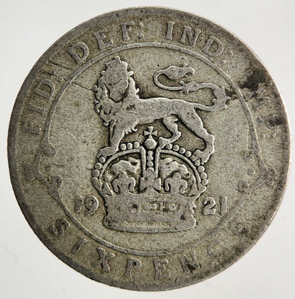 1921 George V Sixpence Silver Coin | Collectable Grade