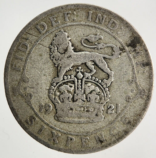 1921 George V Sixpence Silver Coin | Collectable Grade