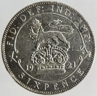 1921 George V Sixpence Silver Coin | Fine Collectable Grade