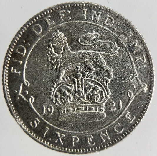 1921 George V Sixpence Silver Coin | Fine Collectable Grade
