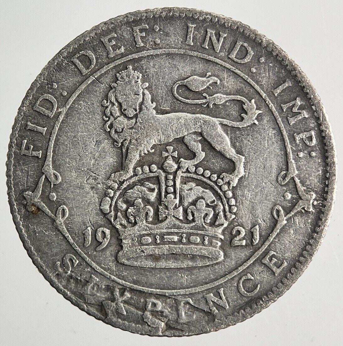 1921 George V Sixpence Silver Coin | Fine Collectable Grade | a9943