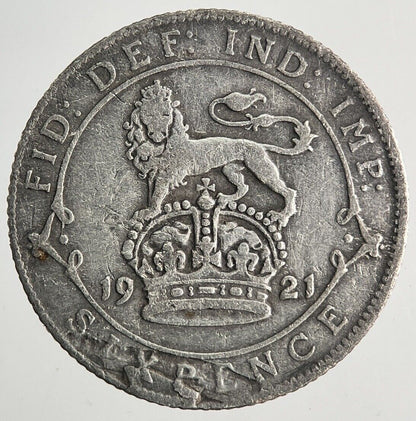 1921 George V Sixpence Silver Coin | Fine Collectable Grade | a9943