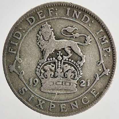 1921 George V Sixpence Silver Coin | Collectable Grade | a6679
