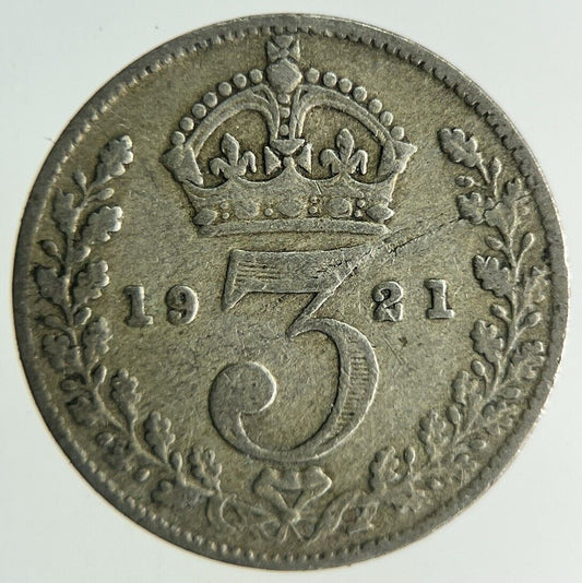 1921 George V Threepence Silver Coin | Fine Collectable Grade