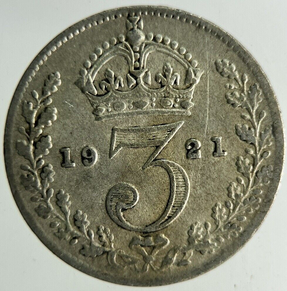 1921 George V Threepence Silver Coin | Fine Collectable Grade
