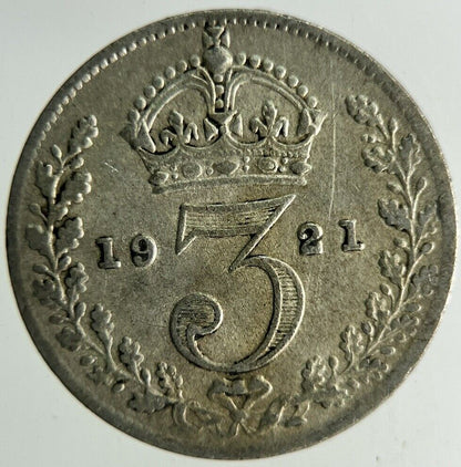 1921 George V Threepence Silver Coin | Fine Collectable Grade