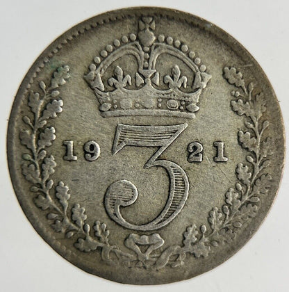1921 George V Threepence Silver Coin | Fine Collectable Grade