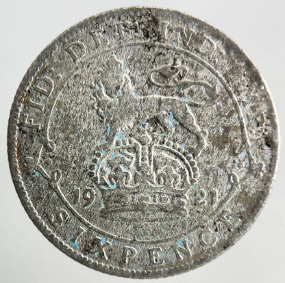 1921 George V Sixpence Silver Coin | Fair Grade