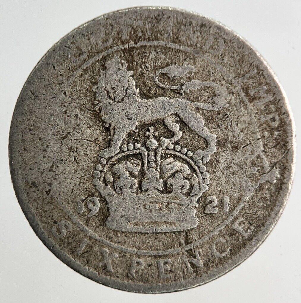 1921 George V Sixpence Silver Coin | Fair Grade