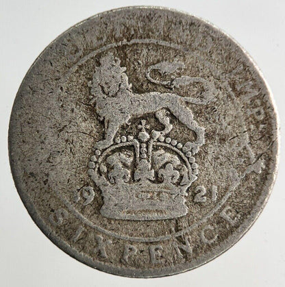1921 George V Sixpence Silver Coin | Fair Grade