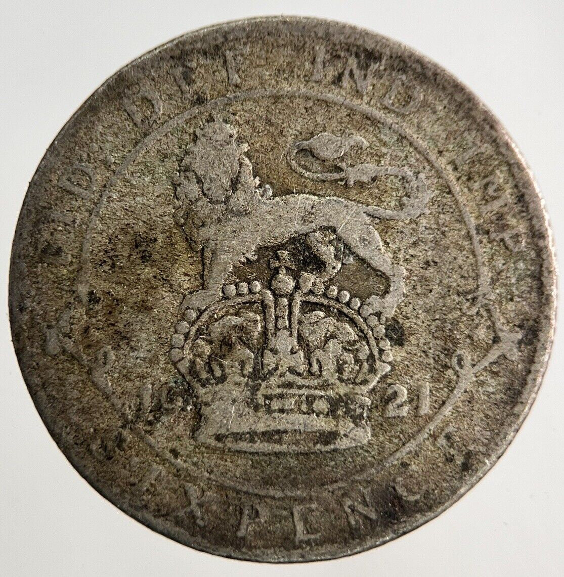 1921 George V Sixpence Silver Coin | Fair Grade