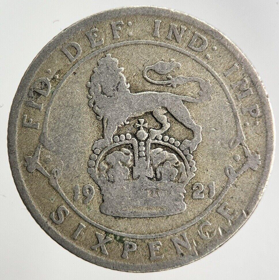 1921 George V Sixpence Silver Coin | Fair Grade