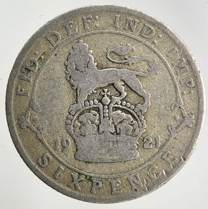 1921 George V Sixpence Silver Coin | Fair Grade
