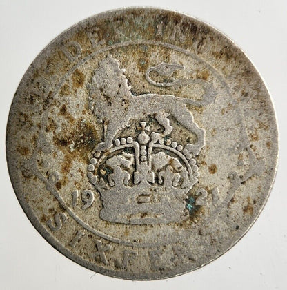 1921 George V Sixpence Silver Coin | Fair Grade
