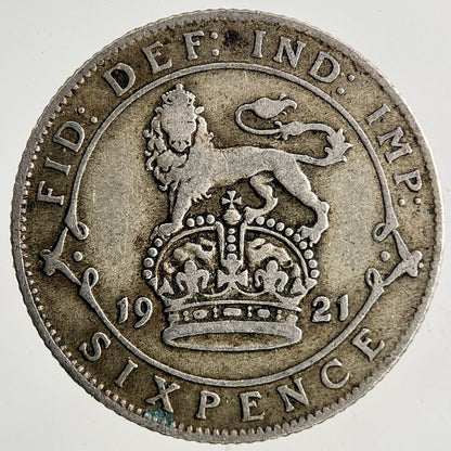 1921 George V Sixpence Silver Coin | Collectable Grade