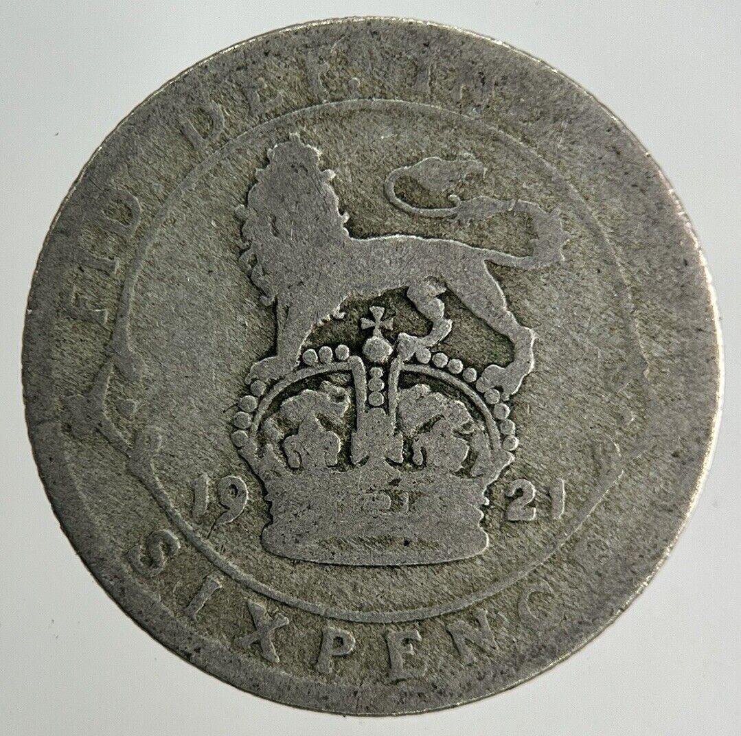 1921 George V Sixpence Silver Coin | Fair Grade
