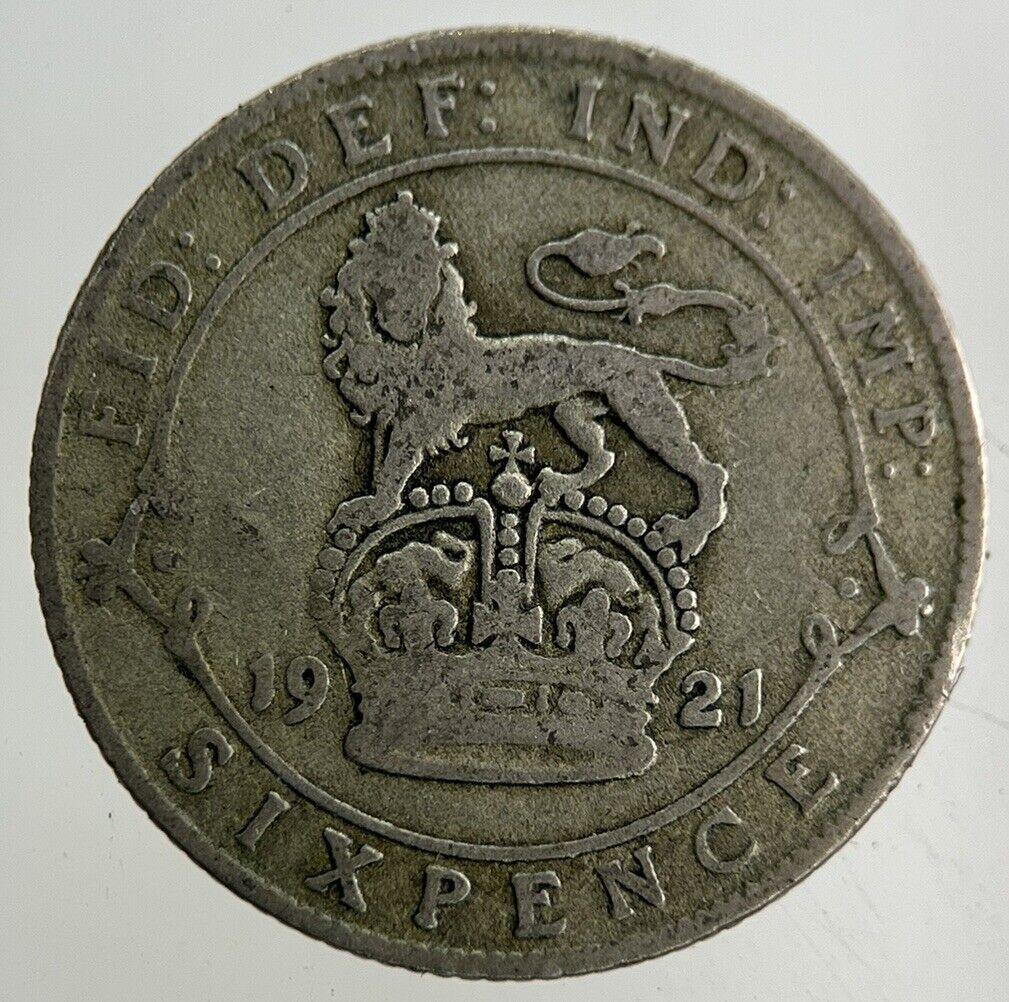 1921 George V Sixpence Silver Coin | Fair Grade