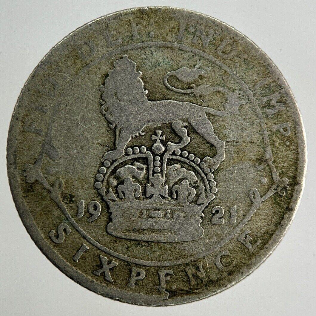 1921 George V Sixpence Silver Coin | Fair Grade