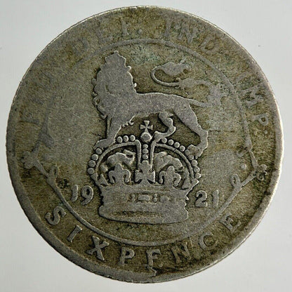 1921 George V Sixpence Silver Coin | Fair Grade