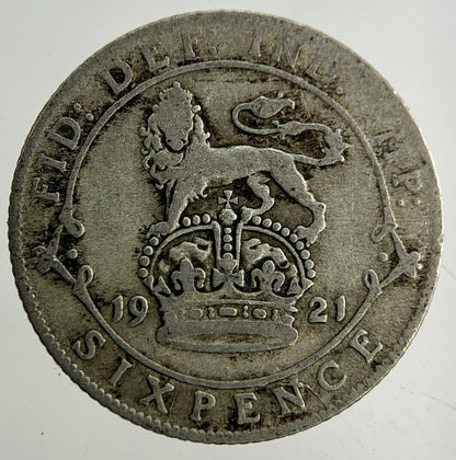 1921 George V Sixpence Silver Coin | Collectable Grade