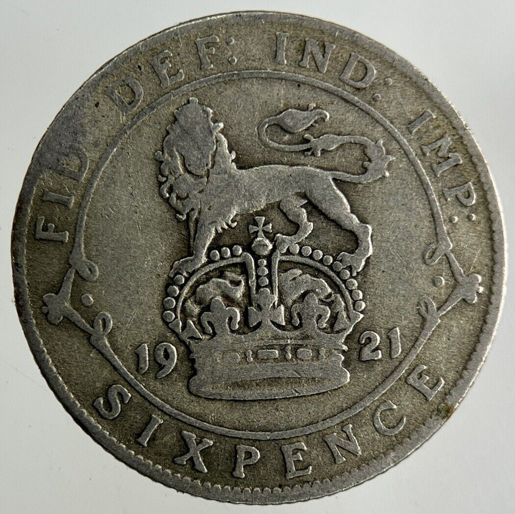 1921 George V Sixpence Silver Coin | Fine Collectable Grade