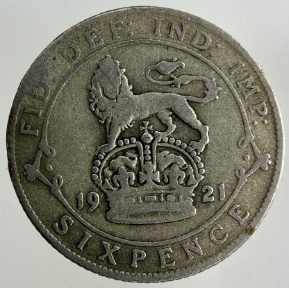1921 George V Sixpence Silver Coin | Fine Collectable Grade