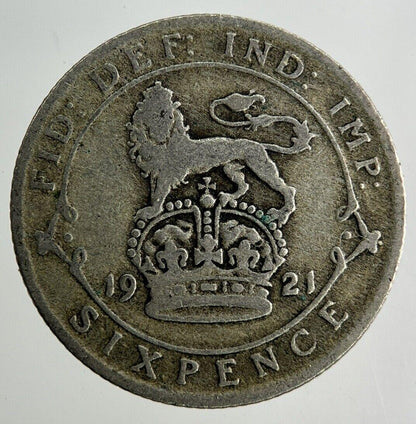 1921 George V Sixpence Silver Coin | Collectable Grade