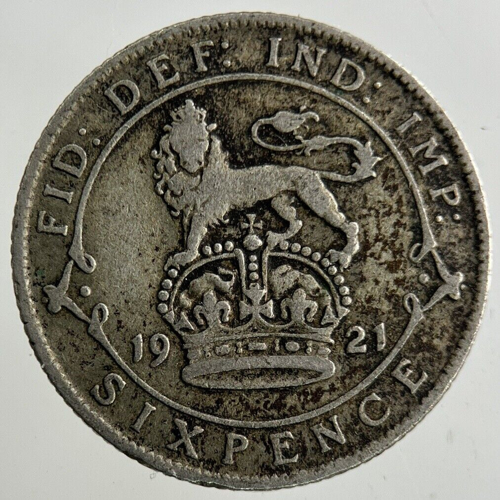 1921 George V Sixpence Silver Coin | Fine Collectable Grade
