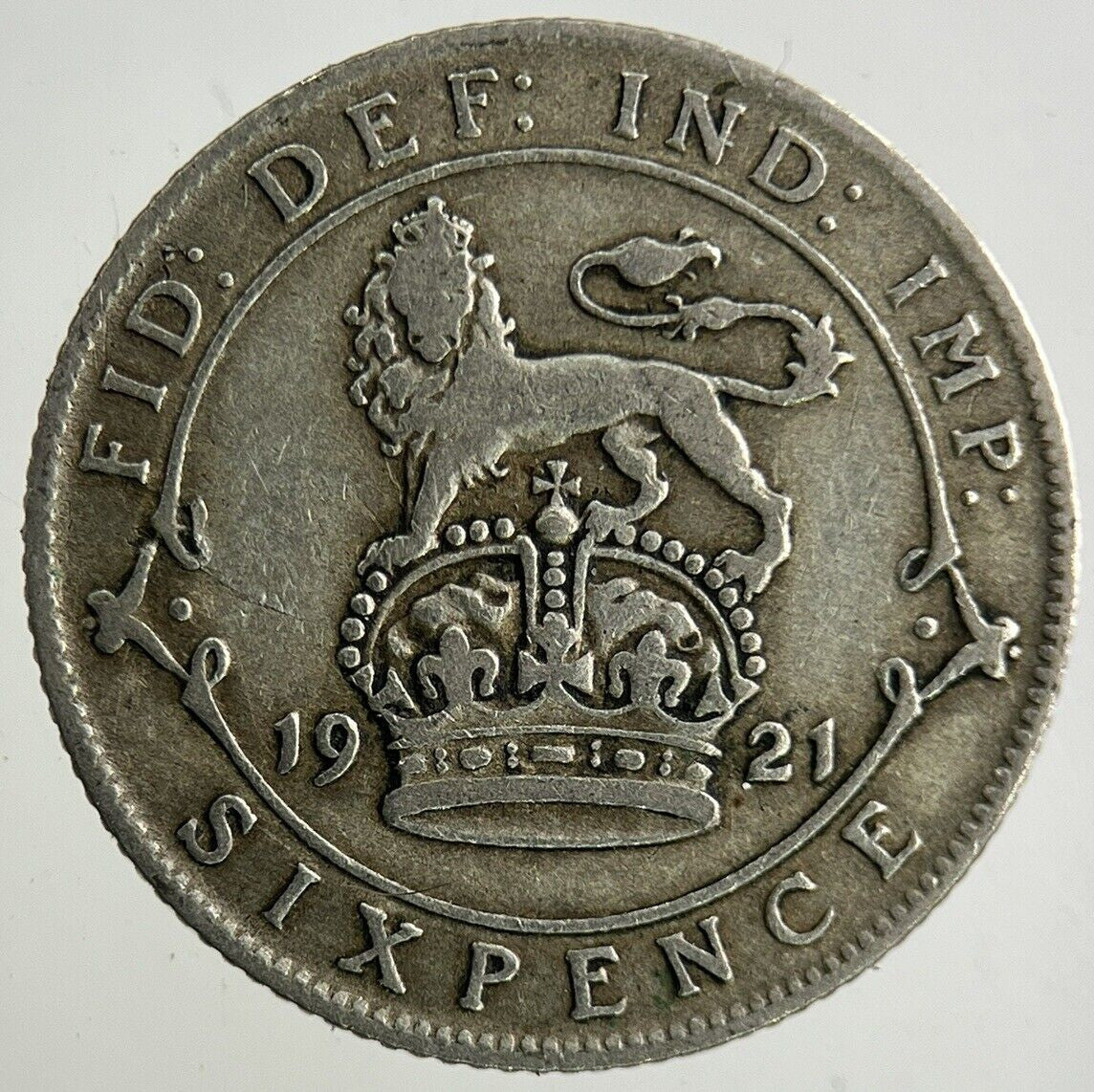 1921 George V Sixpence Silver Coin | Fine Collectable Grade