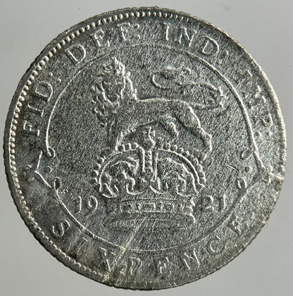 1921 George V Sixpence Silver Coin | Collectable Grade