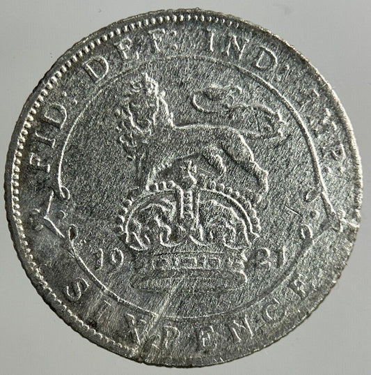 1921 George V Sixpence Silver Coin | Collectable Grade