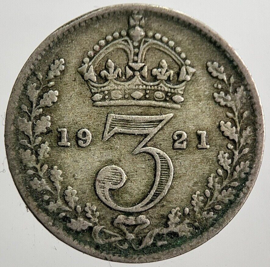 1921 George V Threepence Silver Coin | Fine Collectable Grade | a7887