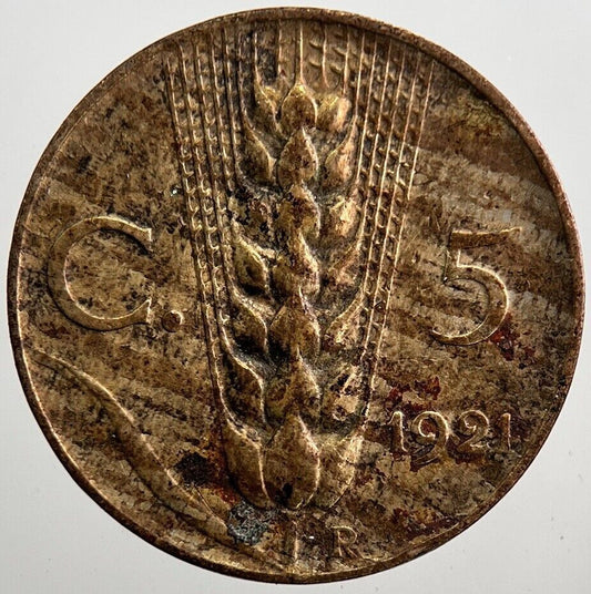 1921 Italy 5 Centesimi Coin | Fine Collectable Grade | a7970