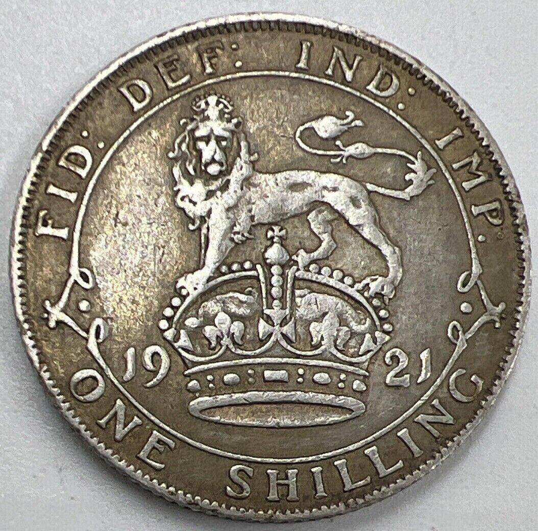 1921 Shilling | British Silver Coin | George V | Collectable Grade | a031