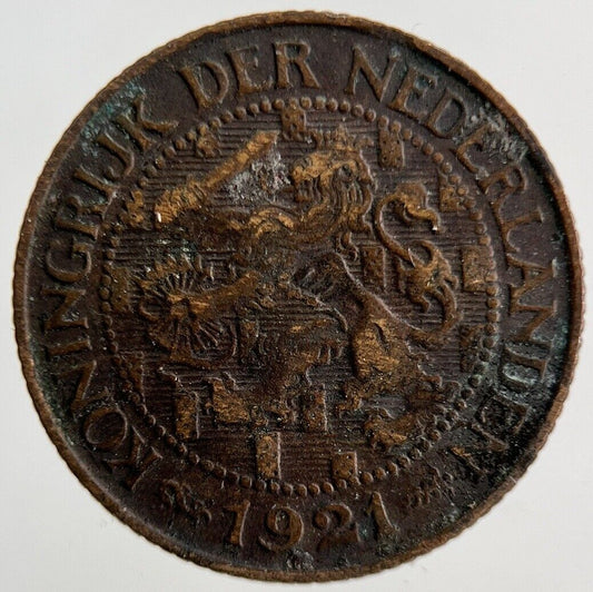 1921 Netherlands 1 Cent Coin | Fine Collectable Grade