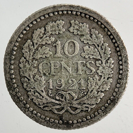1921 Netherlands 10 Cents Silver Coin | Collectable Grade