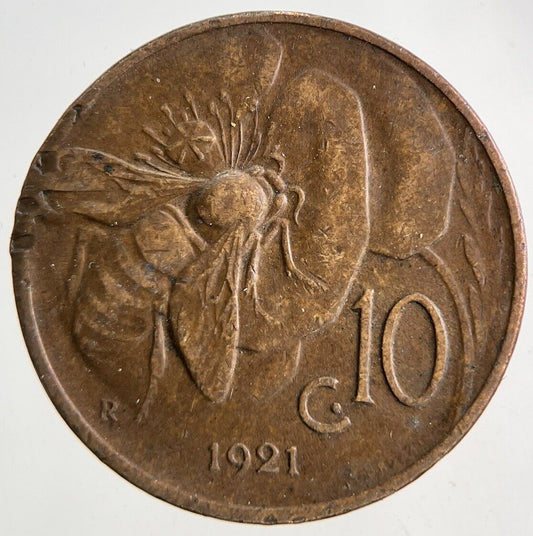 1921 Italy 10 Centesimi Coin | Fine Collectable Grade