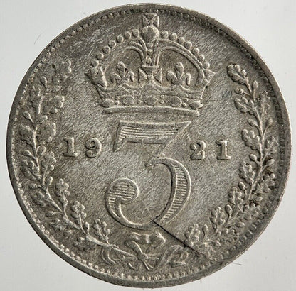 1921 George V Threepence Silver Coin | Very High Grade