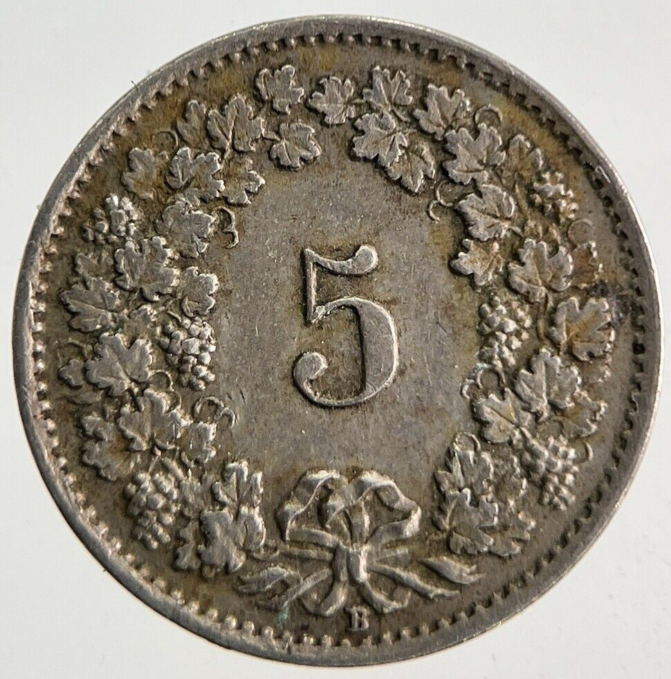 1921 Switzerland Swiss 5 Rappen Coin | Fine Collectable Grade