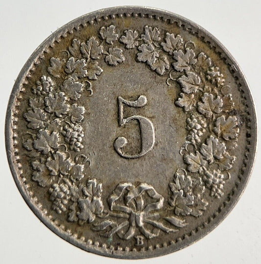 1921 Switzerland Swiss 5 Rappen Coin | Fine Collectable Grade