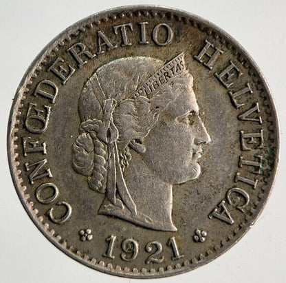 1921 Switzerland Swiss 5 Rappen Coin | Fine Collectable Grade