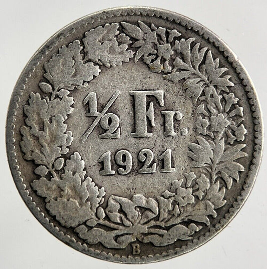 1921 Switzerland Swiss 1/2 Half Franc Silver Coin | Collectable Grade
