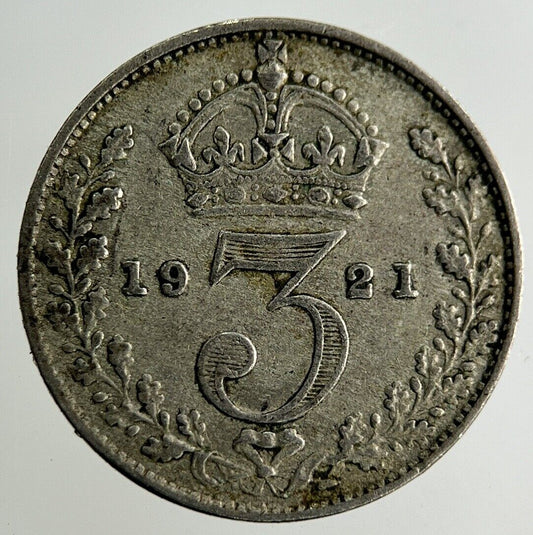 1921 George V Threepence Silver Coin | Fine Collectable Grade