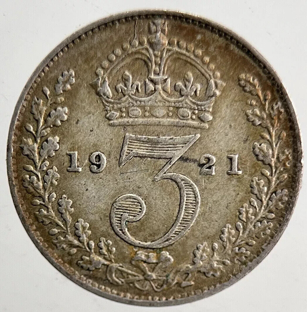 1921 George V Threepence Silver Coin | Very High Grade | a5480