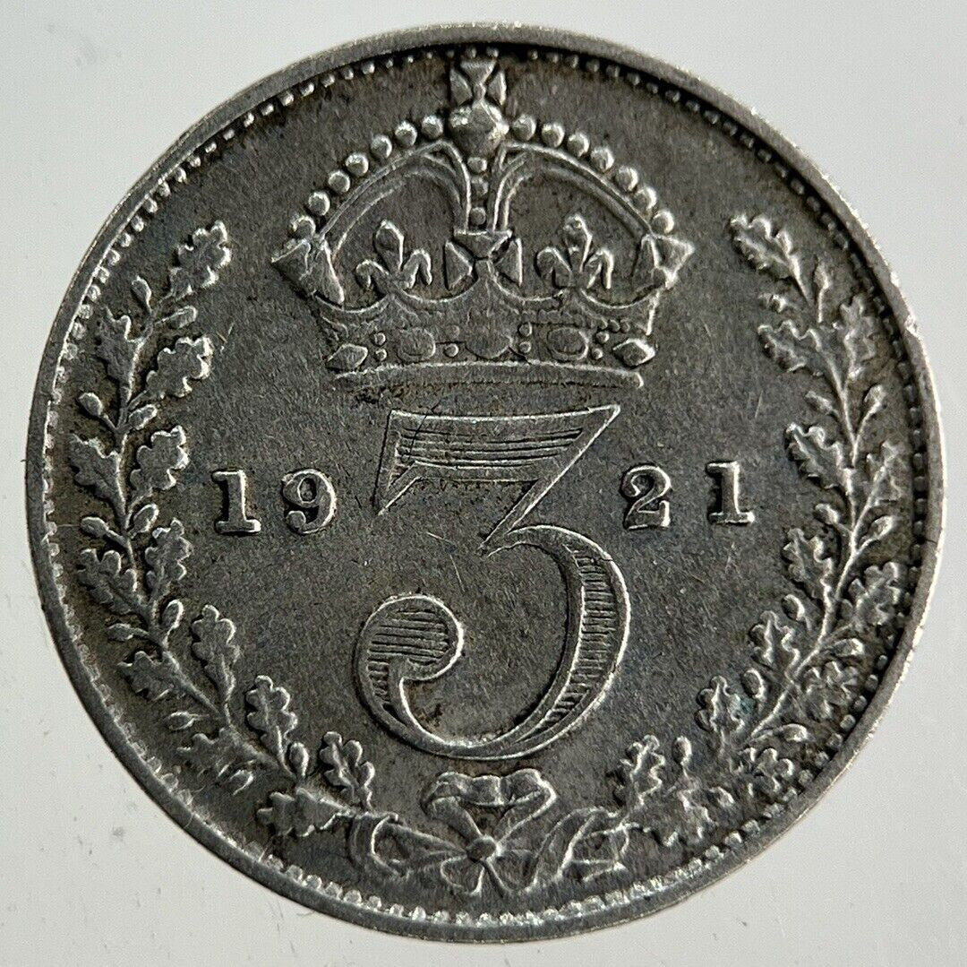 1921 George V Threepence Silver Coin | Fine Collectable Grade