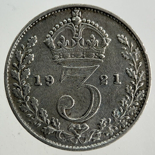 1921 George V Threepence Silver Coin | Fine Collectable Grade