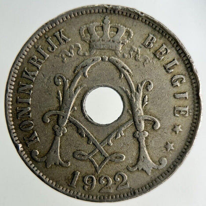 1922 Belgium 25 Centimes Coin | Fine Collectable Grade