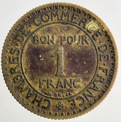 1922 France 1 Franc Coin | Fine Collectable Grade