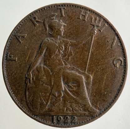 1922 George V Farthing Coin | Fine Collectable Grade